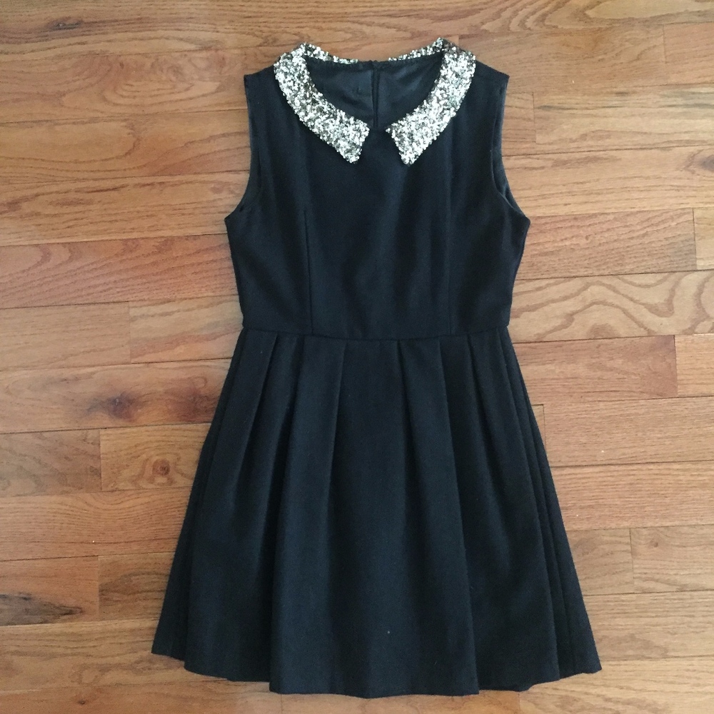 Black A-line cocktail dress